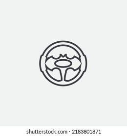 steering wheel vector illustration icon logo template