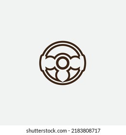 steering wheel vector illustration icon logo template