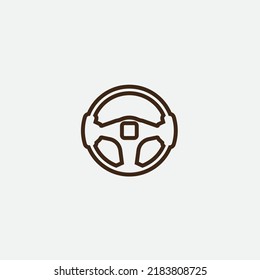 steering wheel vector illustration icon logo template