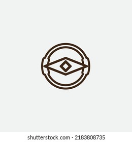 steering wheel vector illustration icon logo template