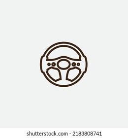 steering wheel vector illustration icon logo template