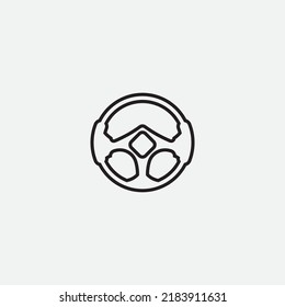 steering wheel vector illustration icon logo template