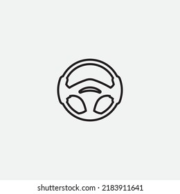 steering wheel vector illustration icon logo template