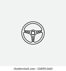 steering wheel vector illustration icon logo template