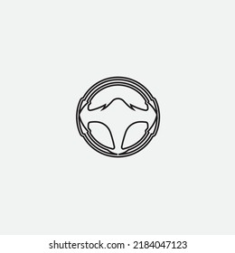 steering wheel vector illustration icon logo template