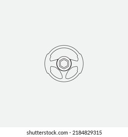 steering wheel vector illustration icon logo template