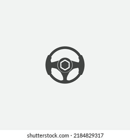 steering wheel vector illustration icon logo template
