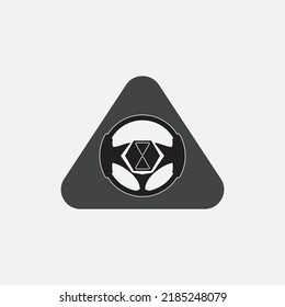 steering wheel vector illustration icon logo template