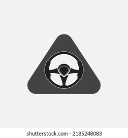 steering wheel vector illustration icon logo template
