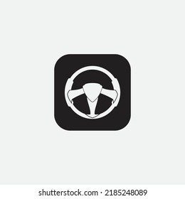 steering wheel vector illustration icon logo template
