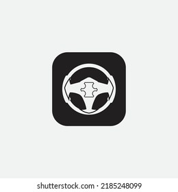 steering wheel vector illustration icon logo template