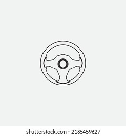 steering wheel vector illustration icon logo template