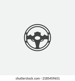 steering wheel vector illustration icon logo template