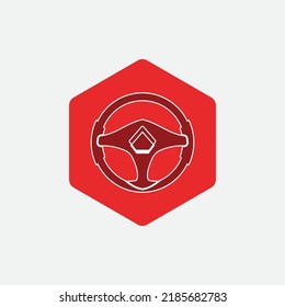 steering wheel vector illustration icon logo template