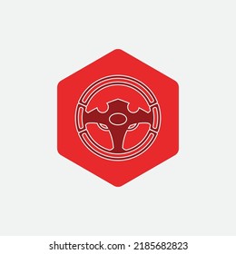 steering wheel vector illustration icon logo template