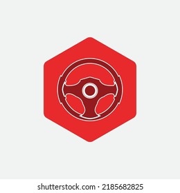 steering wheel vector illustration icon logo template