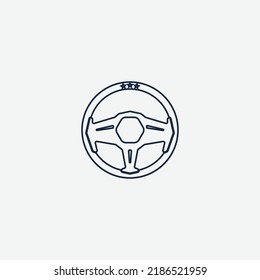 steering wheel vector illustration icon logo template