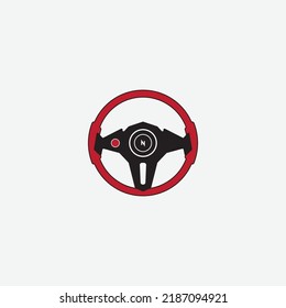 steering wheel vector illustration icon logo template