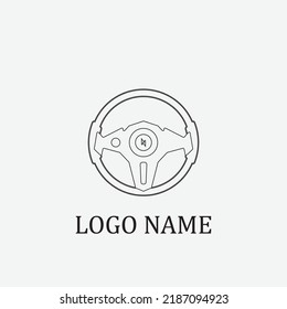 steering wheel vector illustration icon logo template