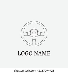 steering wheel vector illustration icon logo template