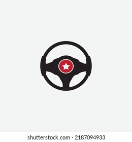 steering wheel vector illustration icon logo template