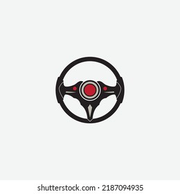 steering wheel vector illustration icon logo template