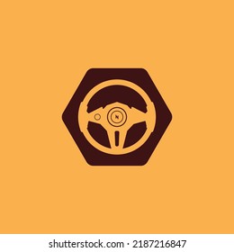 steering wheel vector illustration icon logo template