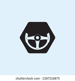 steering wheel vector illustration icon logo template