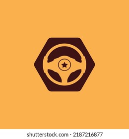 steering wheel vector illustration icon logo template