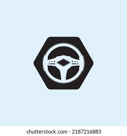 steering wheel vector illustration icon logo template