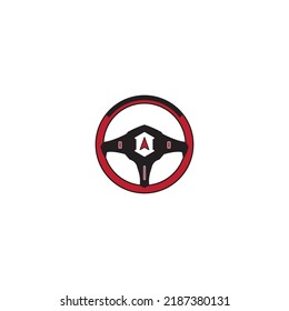 steering wheel vector illustration icon logo template