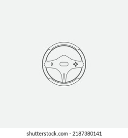 steering wheel vector illustration icon logo template