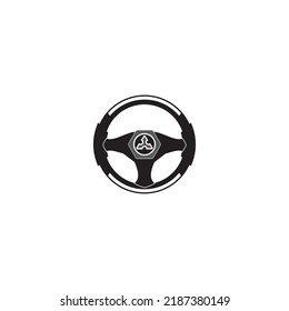 steering wheel vector illustration icon logo template