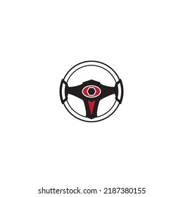 steering wheel vector illustration icon logo template