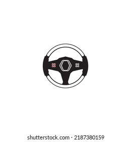 steering wheel vector illustration icon logo template