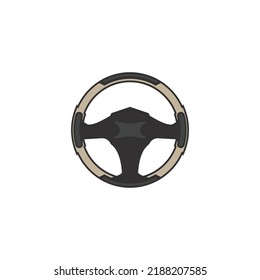 steering wheel vector illustration icon logo template