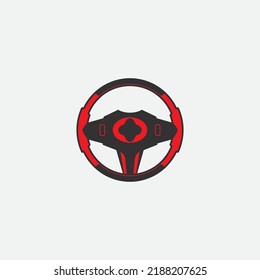 steering wheel vector illustration icon logo template