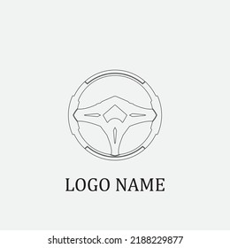 steering wheel vector illustration icon logo template