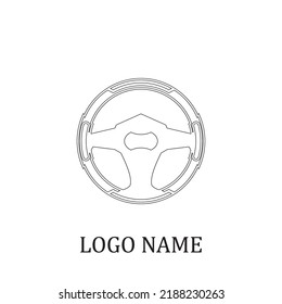 steering wheel vector illustration icon logo template