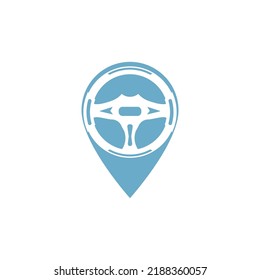plantilla de logotipo de la ilustración del vector del volante de dirección