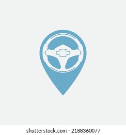 plantilla de logotipo de la ilustración del vector del volante de dirección