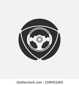 steering wheel vector illustration icon logo template