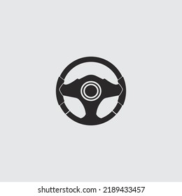 steering wheel vector illustration icon logo template