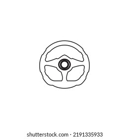 steering wheel vector illustration icon logo template