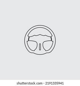plantilla de logotipo de la ilustración del vector del volante de dirección