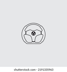steering wheel vector illustration icon logo template
