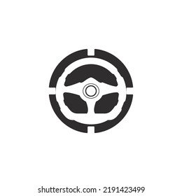 steering wheel vector illustration icon logo template