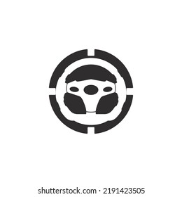 steering wheel vector illustration icon logo template