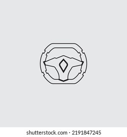 steering wheel vector illustration icon logo template