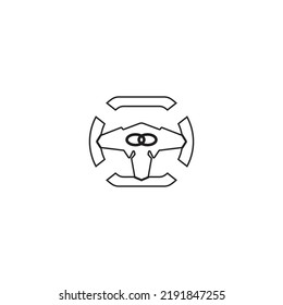 steering wheel vector illustration icon logo template